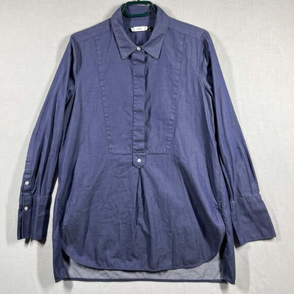 Vince Tops - Vince x Berdorf Goodman Tunic Size Large Blue Chambray High Low Popover